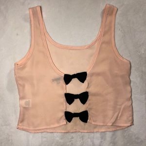 Sheer cropped tank